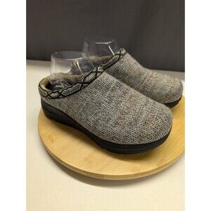 Drew Unwind Slippers Women's Size 9.5 W 17105-43 Grey Woven Excellent Condition
